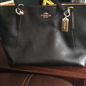 Coach shoulder bag (black) (dusty rose)